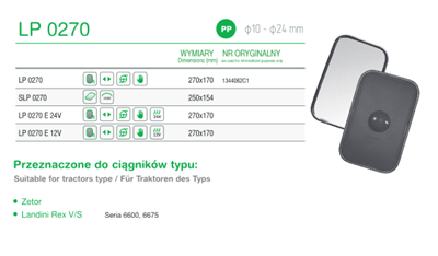 Univerzální zrcátko k traktoru, LP0270