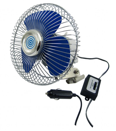 Ventilátor 24V kovový chrom 6