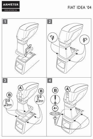 Loketní opěrka FIAT IDEA 2003-2012