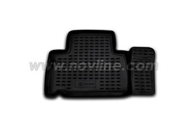 Gumové autokoberce Ford S-Max 2006-2015 (oválné fixace, rozteč fixací 25,5cm)