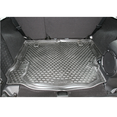 Gumová vana do kufru Jeep Wrangler 2007-2018 (4 dveře, subwoofer v kufru)