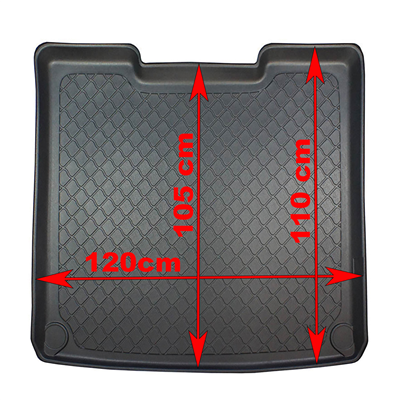 Plastová vana do kufru VW Transporter T5/T6 2003- (dlouhá verze, za 3. řadu)