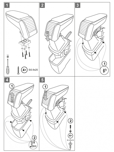 Loketní opěrka Kia Rio 2011-2017
