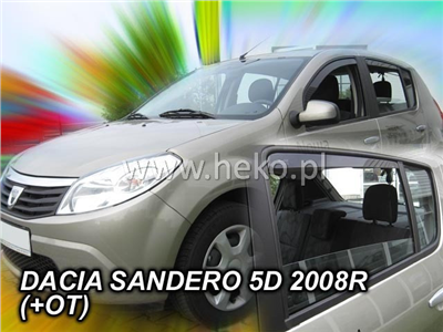 Ofuky oken Dacia Sandero 2008-2012 (4 díly)