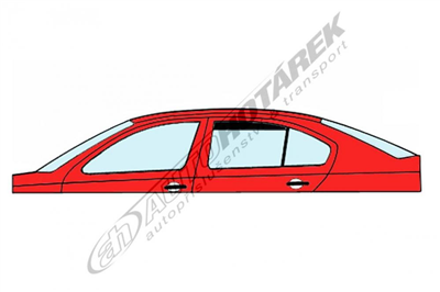 Ofuky oken Opel Vectra B 1996-2002 (4 dveře, 4 díly, sedan)