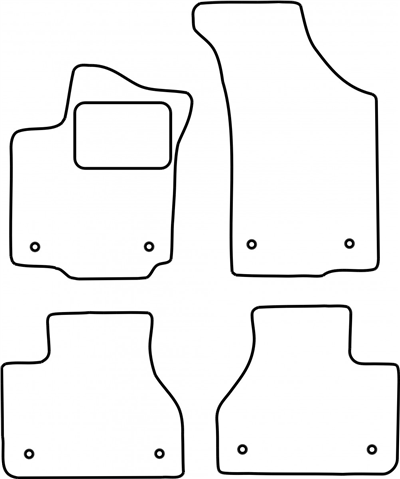 Textilní autokoberce VW Phaeton 2008- (krátká verze)