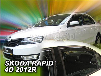 Ofuky oken Škoda Rapid 2012-2019 (4 díly, liftback)