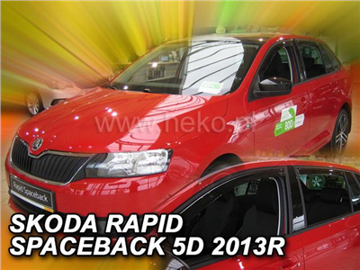 Ofuky oken Škoda Rapid 2012-2019 (4 díly, spaceback)