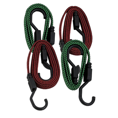 Upínač pružný s háky (plochý) - sada 4ks