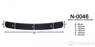 Ochranná lišta hrany kufru VW Golf VII. 2012-2020 (hb)