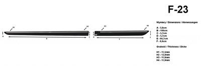 Boční ochranné lišty Alfa Romeo Giulietta 2010-2020 (hatchback)