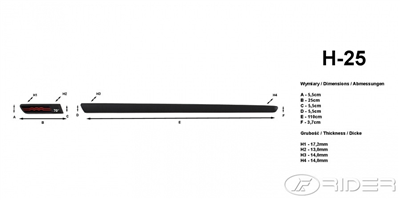 Boční ochranné lišty Fiat 500 2007-2011 (hatchback)