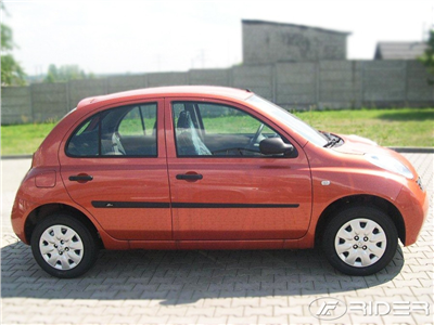 Boční ochranné lišty Nissan Micra 2002-2010 (hatchback, 5 dveří)