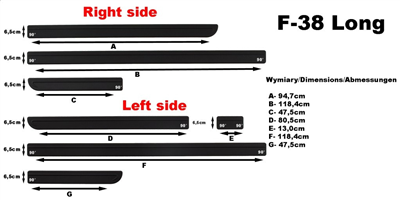 Boční ochranné lišty VW Transporter T5 2004-2014 (van, minivan, dlouhá verze)