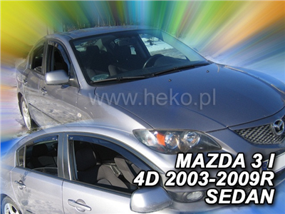 Ofuky oken Mazda 3 2003-2009 (4 díly, sedan)