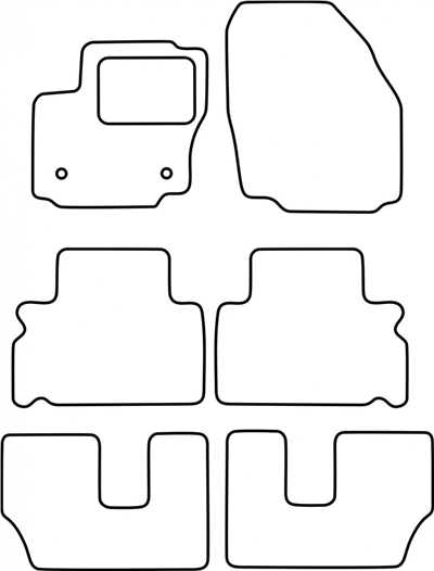 Textilní autokoberce Ford S-Max 2006-2015 (7míst, kulatá fixace)