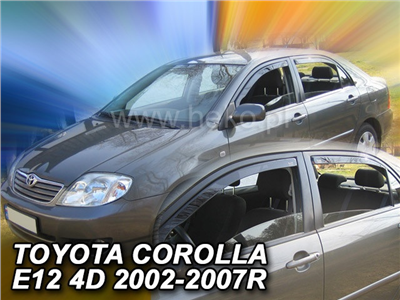 Ofuky oken Toyota Corolla 2002-2007 (4 dveře, 4 díly, sedan)
