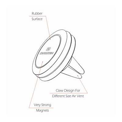 Držák telefonu a GPS - magnetický, do mřížky