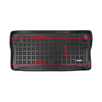 Gumová vana do kufru Citroen Jumpy 2016- (za 3. řadu, délka 57cm)