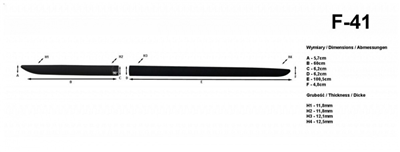 Boční ochranné lišty Honda Civic 2017-2021 (hatchback)