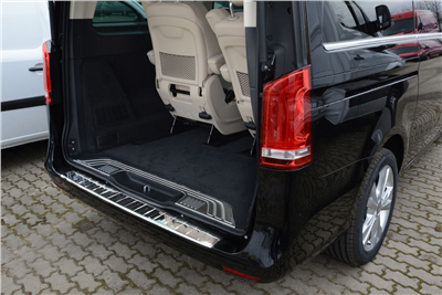 Ochranná lišta hrany kufru Mercedes V-Class 2014- (W447, krátká, chrom)