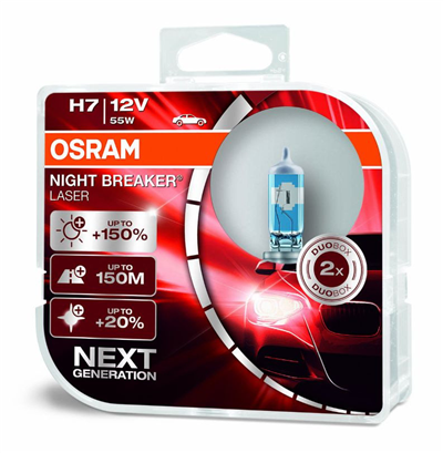 Halogenová žárovka Osram H7 12V 55W PX26d NIGHT BREAKER® LASER