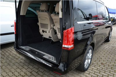 Ochranná lišta hrany kufru Mercedes V-Class 2014- (W447, tmavá, matná, 116cm)