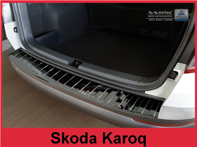 Ochranná lišta hrany kufru Škoda Karoq 2017-2022 (tmavá, chrom)