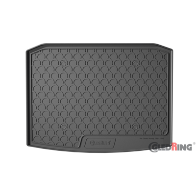 Gumová vana do kufru Škoda Karoq 2017- (4x2, dolní dno, s i bez dojezd. kola)