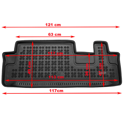 Gumová vana do kufru Opel Zafira Life 2019- (za 3. řadu)