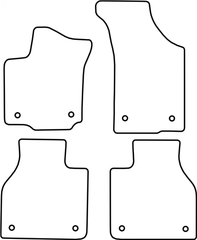 Textilní autokoberce VW Phaeton 2008-2016 (verze long)