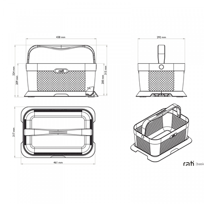 Luxusní nákupní košík Rati Basket
