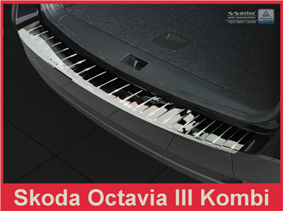 Ochranná lišta hrany kufru Škoda Octavia III. 2017-2020 (combi, chrom)