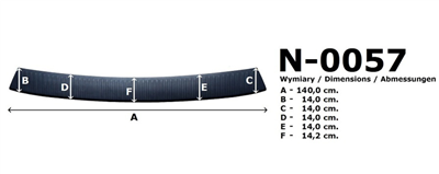 Ochranná lišta hrany kufru Toyota ProAce 2016-