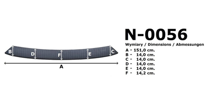 Ochranná lišta hrany kufru Citroen Jumpy 2016- (dlouhá)
