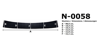 Ochranná lišta hrany kufru Toyota Prius 2019-