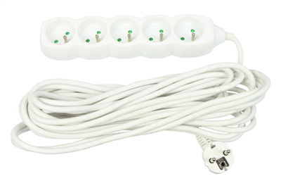 kabel prodlužovací 5 zásuvek, délka 5 m