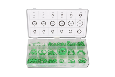 O kroužky těsnící pro klimatizace, zelené, průměr 5,29 - 17,17 mm, 270 dílů