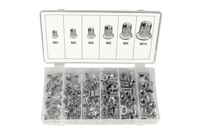 nýty maticové hliníkové, sada 150 ks