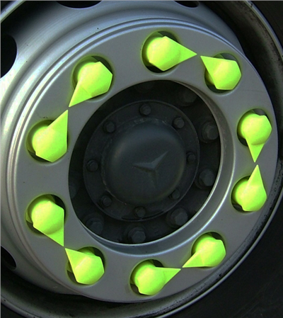 Indikátor povolení matic 32 mm horní, pro nákladní auta a autobusy, plast - Dustite LR