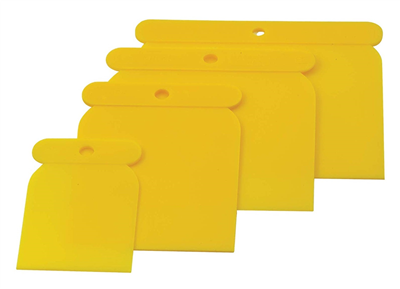 Špachtle japonské lakýrnické, šířka 5 - 12 cm, plastové, 4 ks