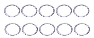 Těsnící kroužky 15 mm pro olejové výpusti, sada 10 ks - BGS 126-UM15