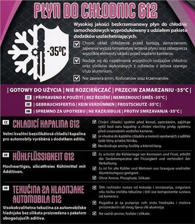 Chladící kapalina G12 -35°C - 5L