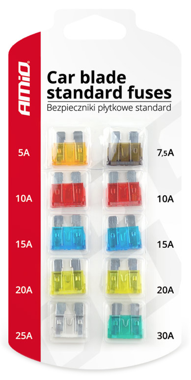 Autopojistky 10ks blistr Standard