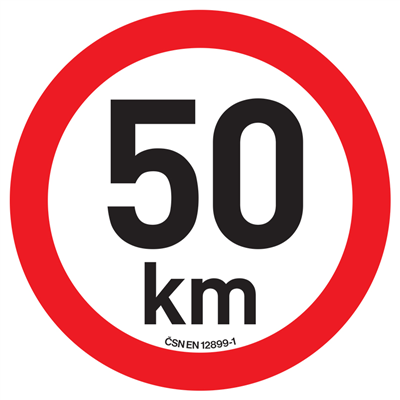 SAMOLEPKA OMEZENÍ RYCHLOSTI 50 km/h, průměr 20 cm