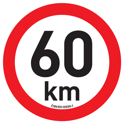 SAMOLEPKA OMEZENÍ RYCHLOSTI 60 km/h, průměr 20 cm