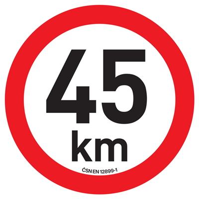 SAMOLEPKA OMEZENÍ RYCHLOSTI 45 km/h, průměr 20 cm