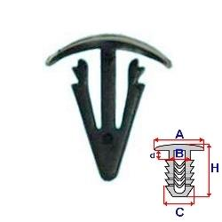 Příchytka izolace motorového prostoru