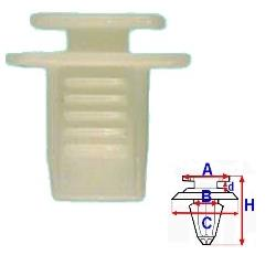 Příchytka panelu pod čelní sklo
