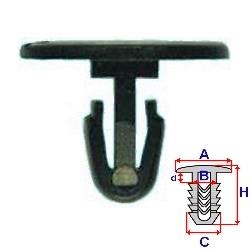 Příchytka izolace motor. prostoru